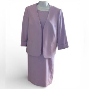 Kasper Lavender Pencil Skirt Suit - Two-Piece Women's Ensemble
